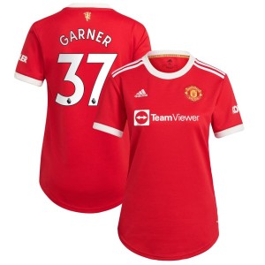 James Garner Manchester United adidas Women's 2021/22 Home Replica Player Jersey - Red